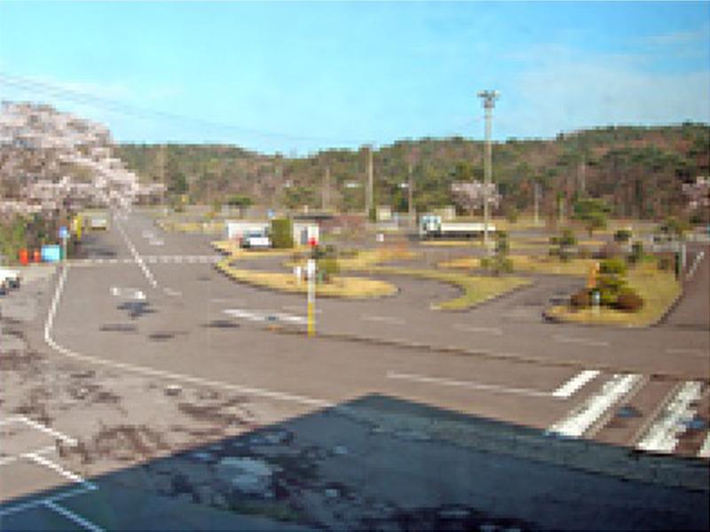 国道から見たコース全景